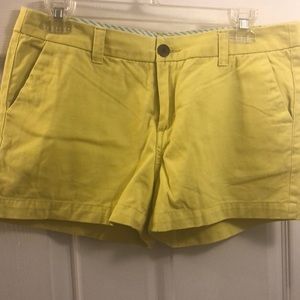 Bright yellow shorts size 6